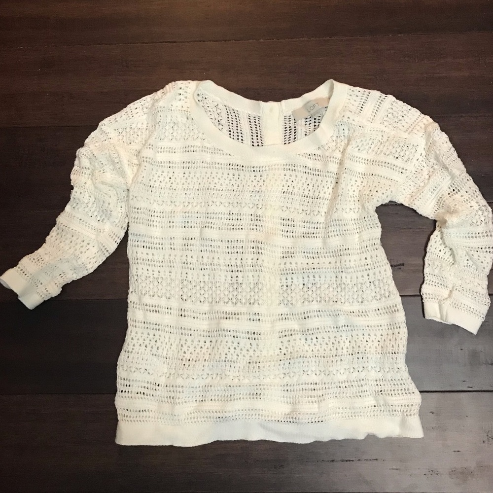 Loft white sweater